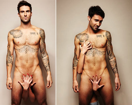 Adam Levine desnudo