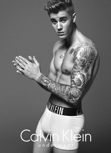 Justin Bieber posa en ropa interior