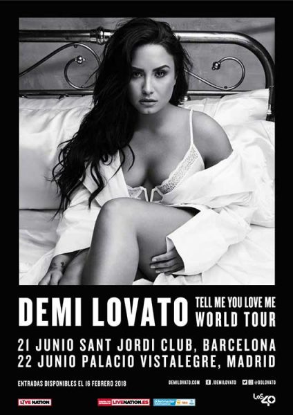 Demi Lovato actuará en Madrid y Barcelona