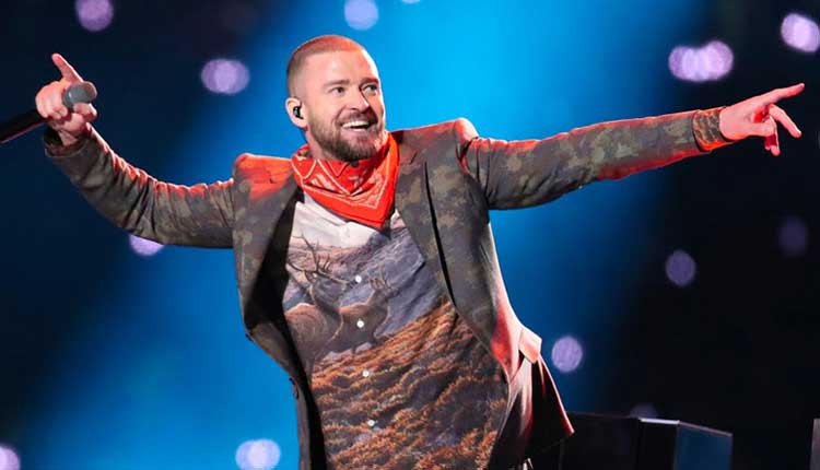 Justin Timberlake en el intermedio de la Super Bowl