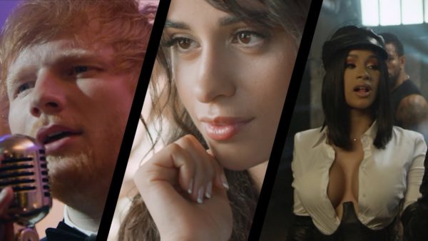 Ed Sheeran, Camila Cabello y Cardi B
